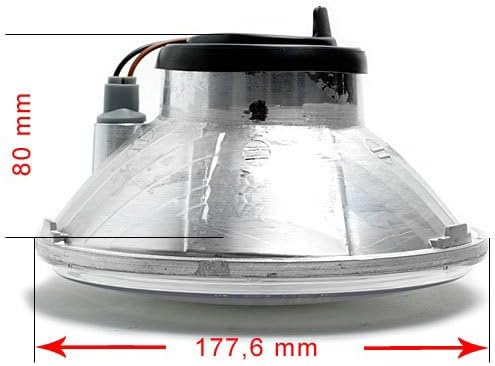7" Scheinwerfereinsatz Diamond Cut Klar