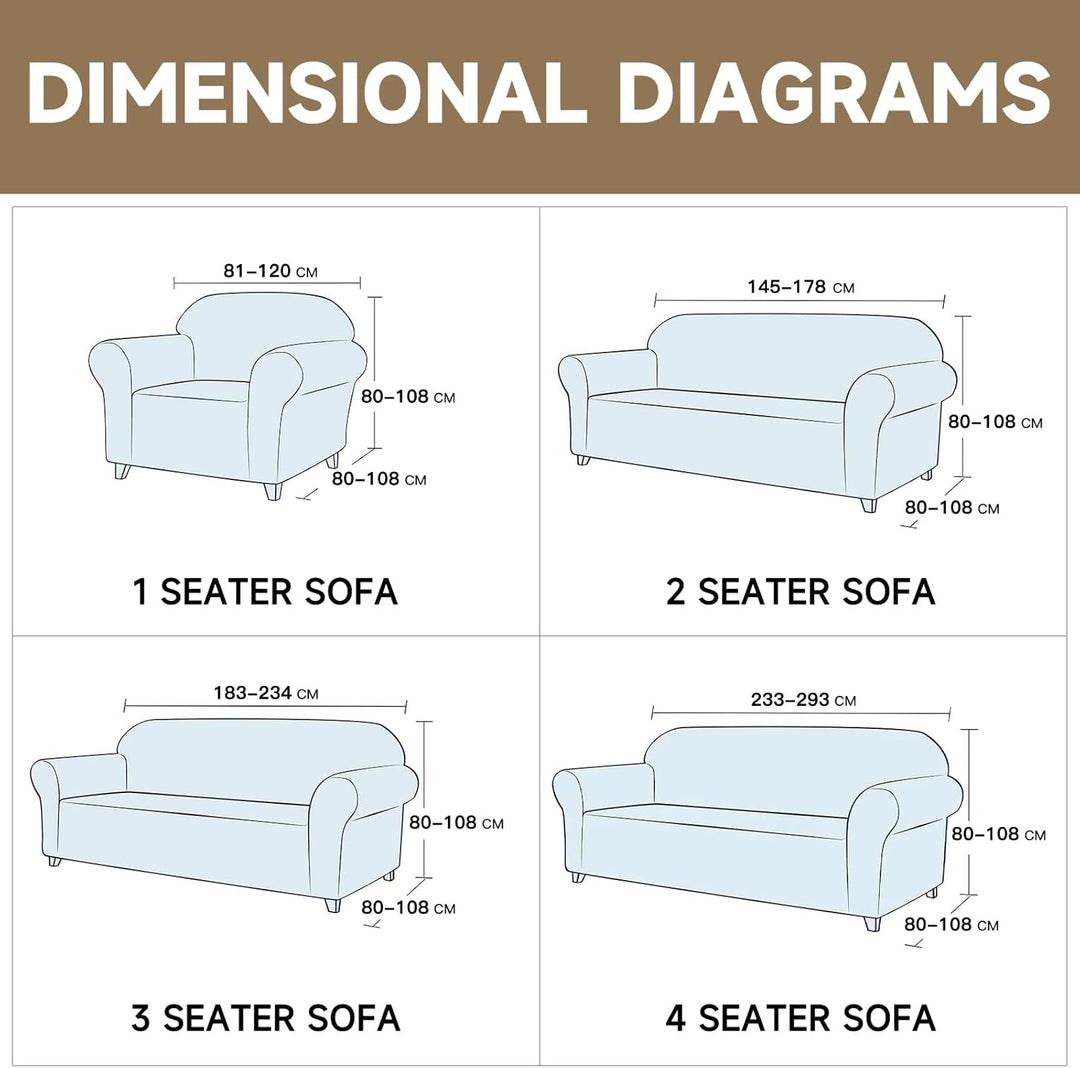 Ystyle Sofa überzug 3 Sitzer Mit Armlehne, Stretch Sofabezug rutschfest, Modern Sofa Cover Für Hunde