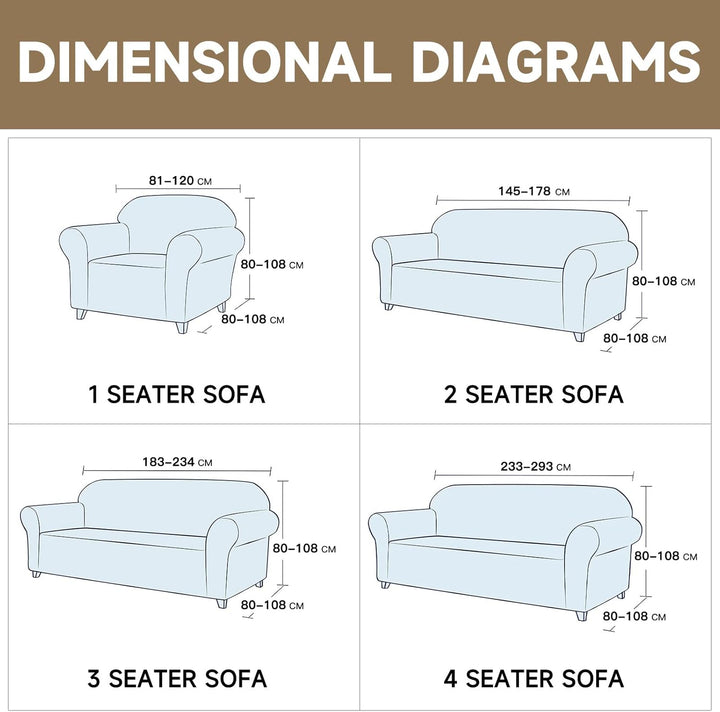 Ystyle Sofa überzug 3 Sitzer Mit Armlehne, Stretch Sofabezug rutschfest, Modern Sofa Cover Für Hunde