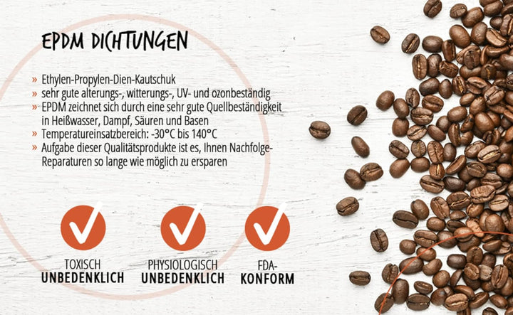 namroh.HC® Dichtungssatz Dichtungen passend für La Pavoni Europiccola, Professional, Stradivari Prof