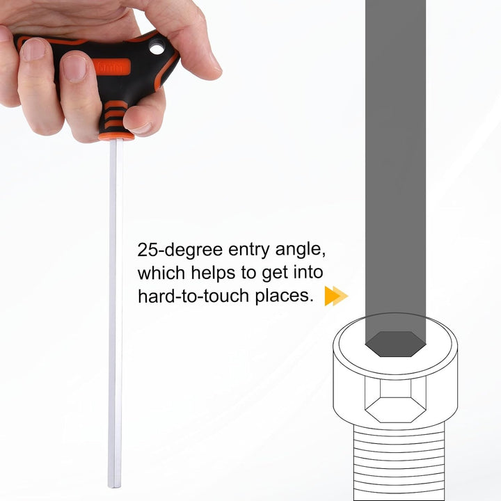 QUARKZMAN 2 Stück T-Griff Flachkopf Innensechskantschlüssel 3mm Metrisch S2 Stahl Extra Langer Arm T