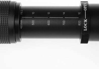 Hersmay 420-800mm f/8.3-16 Super Tele Zoom Objektiv Teleobjektiv Zoomobjektiv Vario-Objektiv für Can