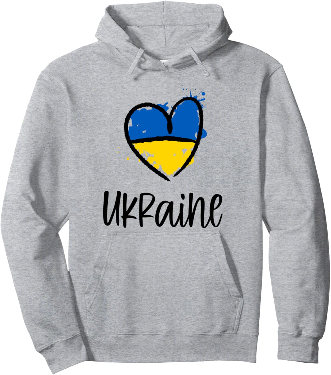 Ukraine Heart Art Flag Cute Europe Minimal Ukrainian Gift Pullover Hoodie
