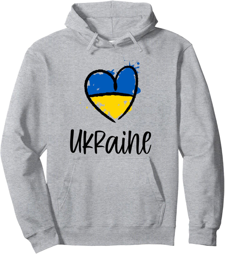 Ukraine Heart Art Flag Cute Europe Minimal Ukrainian Gift Pullover Hoodie