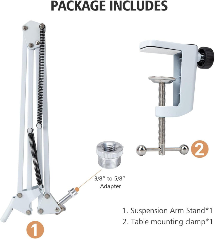 SUNMON für Fifine AM8 Mikrofon Arm, Universeller Mikrofonarm Tisch für Fifine K688 PodMic Boom Arm M