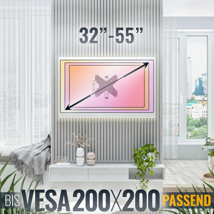 RICOO TÜV geprüfte TV Wandhalterung Fernseher Schwenkbar für 15-37 Zoll, Universal TV Halterung S212