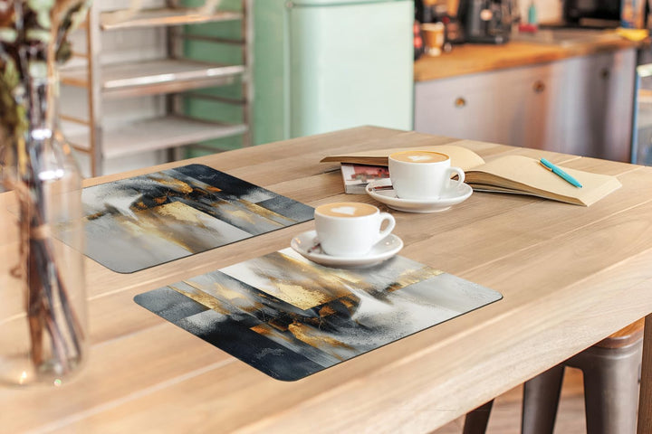 KitchenYeah© Platzsets Abwaschbar 6-Teilig 45x30 cm Tischsets Platzdeckchen rutschfeste Platzset Unt