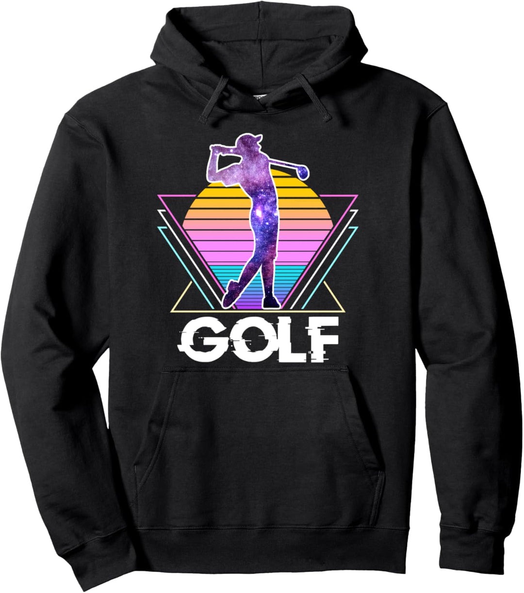 Golf Sport Retro Vintage Vaporwave 90er Golfer Pullover Hoodie