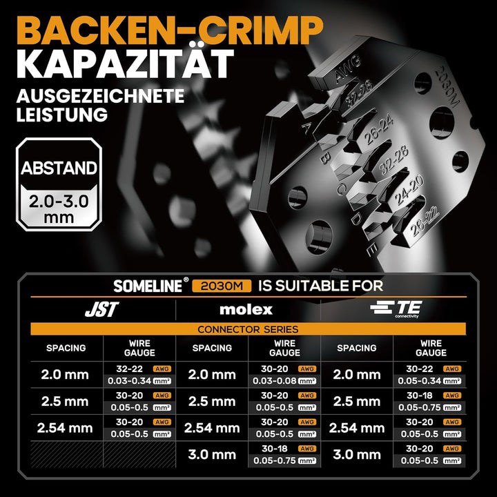 SOMELINE® Crimpzange Stecker Set, JST-PH 2,0mm/JST-XH 2,5mm/Dupont 2,54mm Stecker Set, Es gibt 27 St