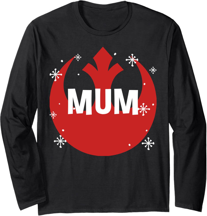 Star Wars Mum Rebellion Snowflake Logo Langarmshirt