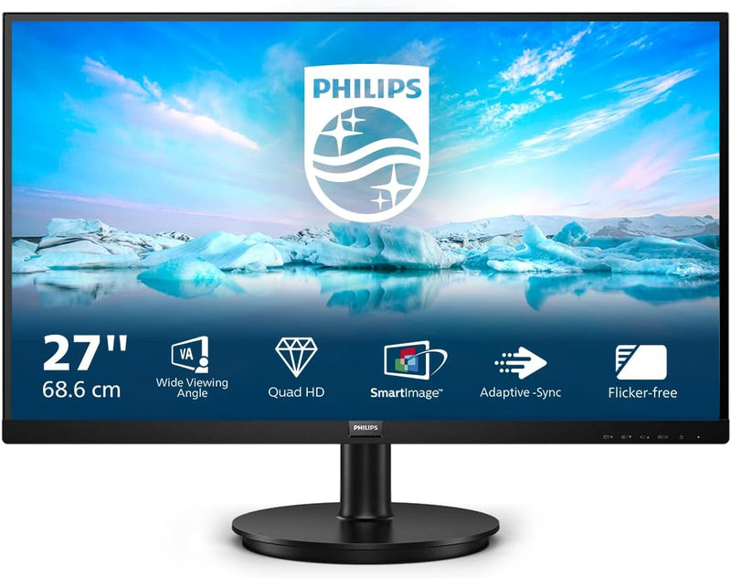 Philips 275V8LA - 27 Zoll QHD Monitor, Lautsprecher, FreeSync (2560x1440, 75 Hz, DisplayPort, HDMI)