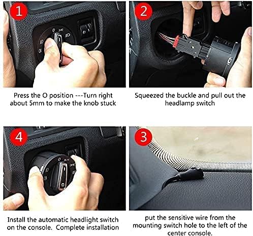 Lichtschalter Scheinwerferschalter,Qiilu Lichtschalter Scheinwerferschalter Lichtsensormodul Schalte