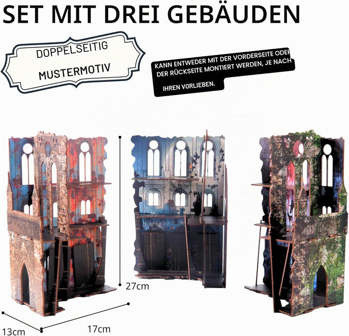 Epic Ruins Terrain-Set für WH40K DND Pathfinder, 28 mm, Miniatur-Kriegsspiel, modulares Zubehör, TTR