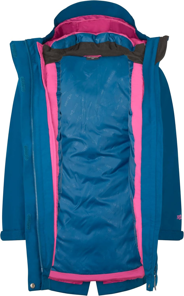 Trollkids Girls Senja 3in1 Coat Madeira Blue 92, Madeira Blue 92