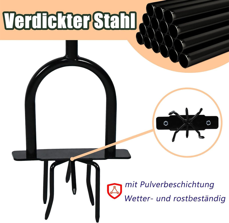 YRHome 3 in 1 Manueller Rasenbelüfter Rasenlüfter 98,5cm Aerifizierer für Rasen Multi Gartenkralle V