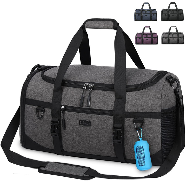 Lubardy Sporttasche Reisetasche Gross 40L Wasserdicht mit Sporthandtuch Schuhfach Nassfach Weekender