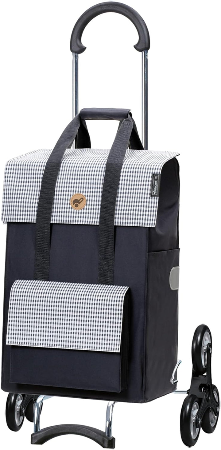 Sondermodell Andersen Einkaufstrolley Scala Treppensteiger und 49 Liter Einkaufstasche Milla blau Tr