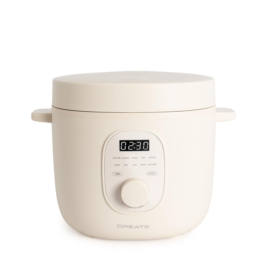 CREATE/RICE COOKER/Multifunktioneller Elektrischer Reiskocher 3L Cremeweiss/Programmierbar bis zu 24