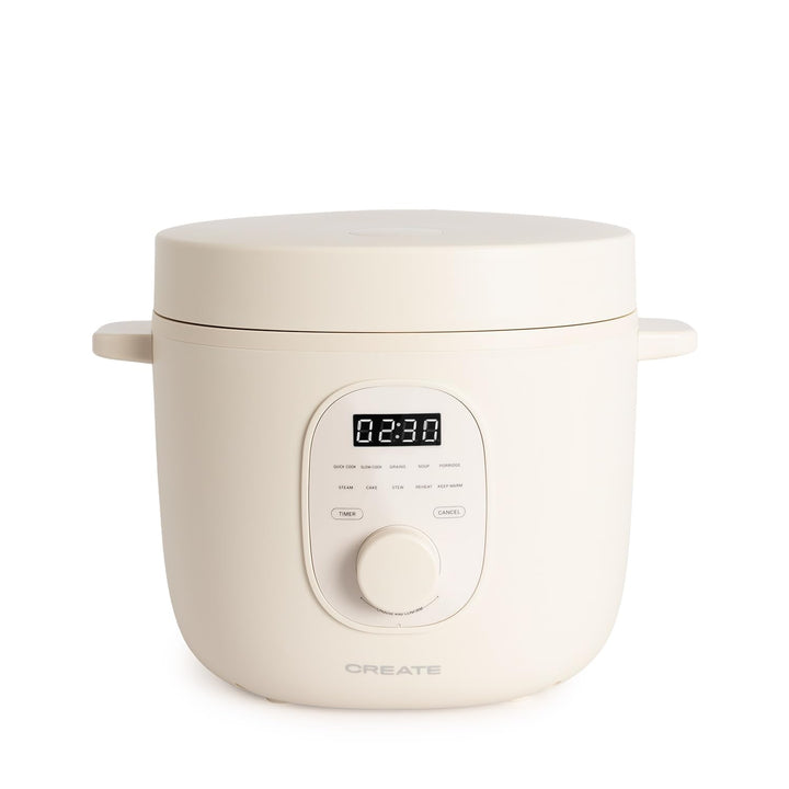 CREATE/RICE COOKER/Multifunktioneller Elektrischer Reiskocher 3L Cremeweiss/Programmierbar bis zu 24