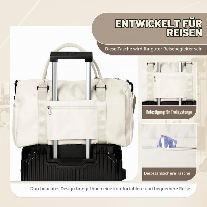 Sport Duffel Bag Damen Herren Sporttasche mit Schuhfach &amp; Nassfach Reisetasche Handgepäck Tasche Spo