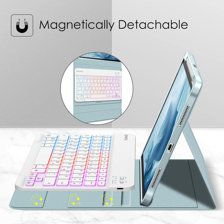 Fintie Tastatur Hülle für iPad Pro 11 Zoll 2022 / iPad Pro 11 2021/2020/ 2018 - Soft TPU Rückseite G