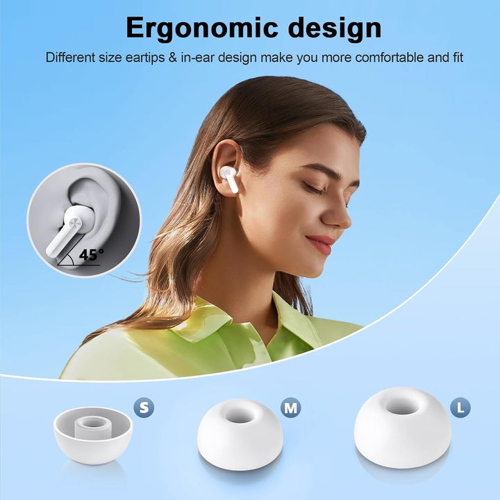 Kopfhörer Kabellos Bluetooth, In Ear Kopfhörer Bluetooth 5.3 mit 4 ENC Noise Cancelling Mic, 2026 Ne