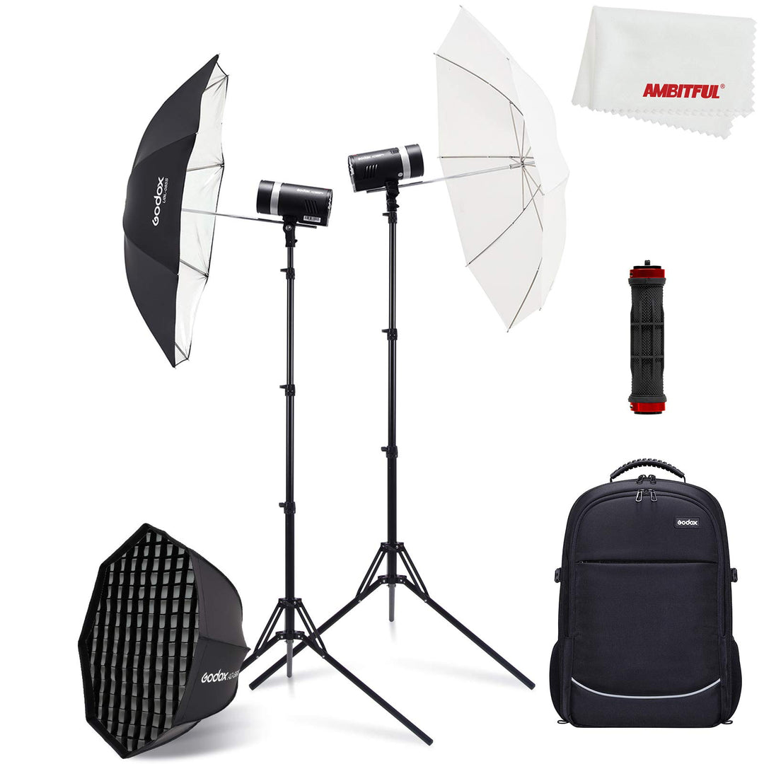 Godox AD300Pro AD300 PRO Rucksack-Kit mit Zwei Blitzen 300W 2,4 G TTL 1/8000 HSS, 0,01-1,5 Sek. Recy