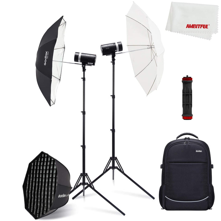 Godox AD300Pro AD300 PRO Rucksack-Kit mit Zwei Blitzen 300W 2,4 G TTL 1/8000 HSS, 0,01-1,5 Sek. Recy