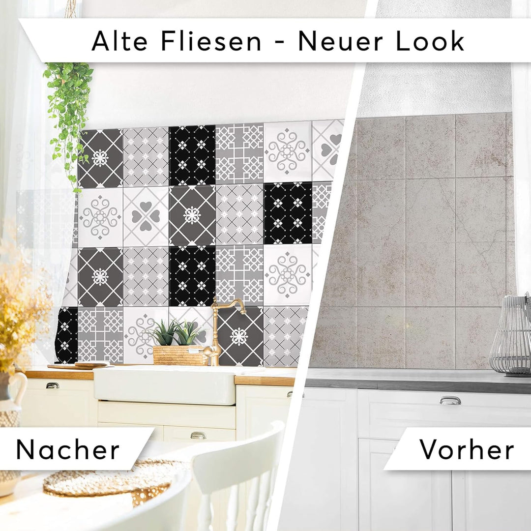 CREATISTO Klebefliesen Stickerfliesen Fliesenfolie - Stylische Sticker Aufkleber für Fliesen I Klebe