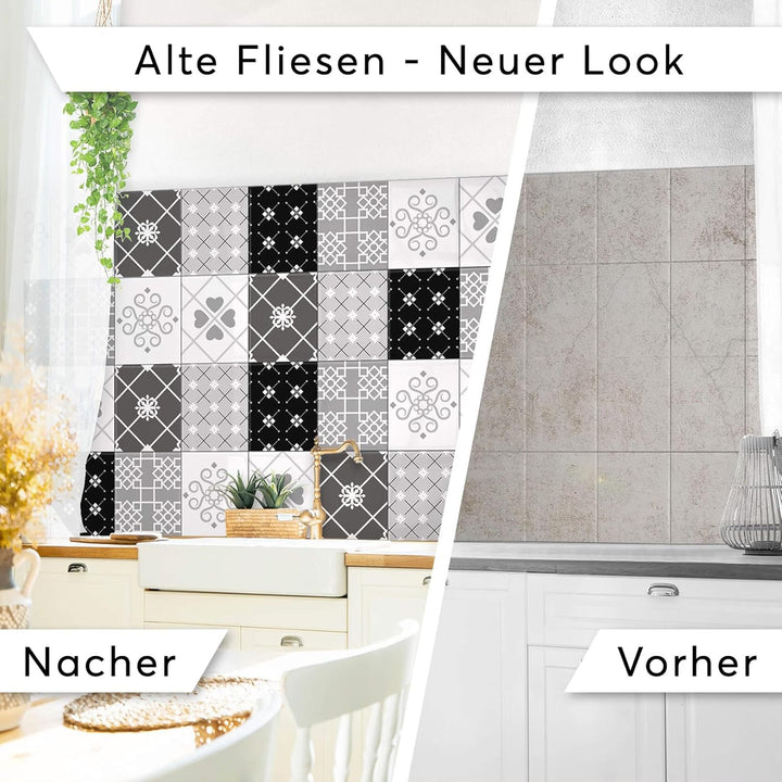 CREATISTO Klebefliesen Stickerfliesen Fliesenfolie - Stylische Sticker Aufkleber für Fliesen I Klebe