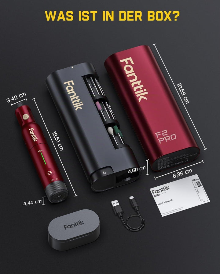 Fanttik F2 PRO Akku Multifunktionswerkzeug, starker Magnetmotor, Revostor-Hub, Rotationswerkzeug Set