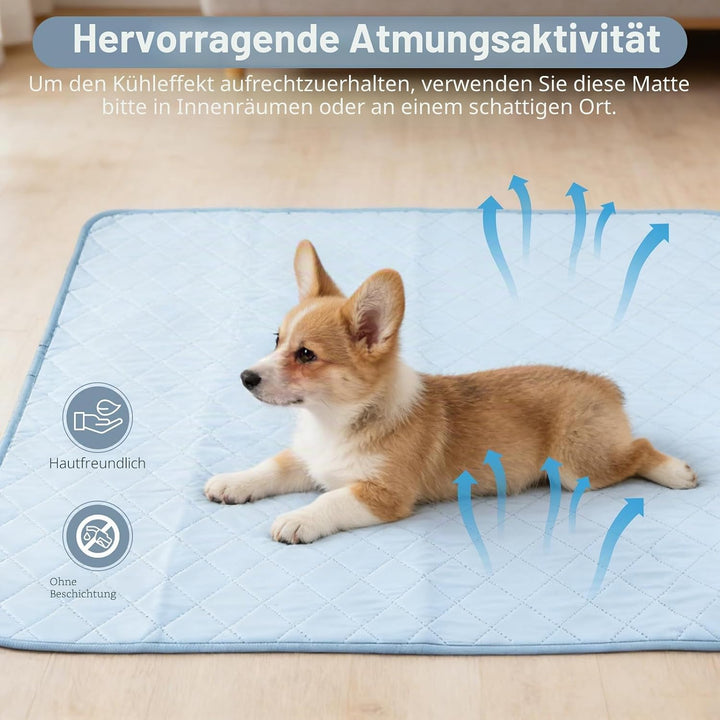 2pcs Urinunterlage Matte 70x100CM, Kühlmatte für Hunde, Pet Cooling Mat Waschbar, wasserdicht Urinie