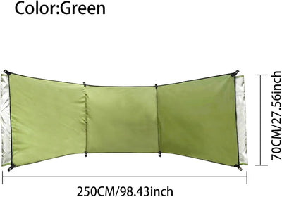 Pesoncarl Windbrecher Strandgarten Windschutz zum Camping 98.43x27.56 im Karawanen Sonnenschutzhaut