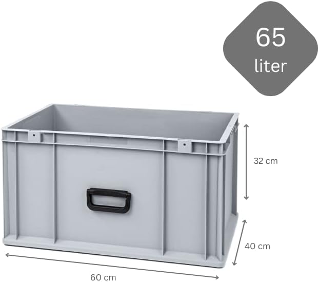 PROREGAL Eurobox NextGen Portable Uno | HxBxT 32x40x60cm | 65 Liter | Eurobehälter, Transportbox, Tr