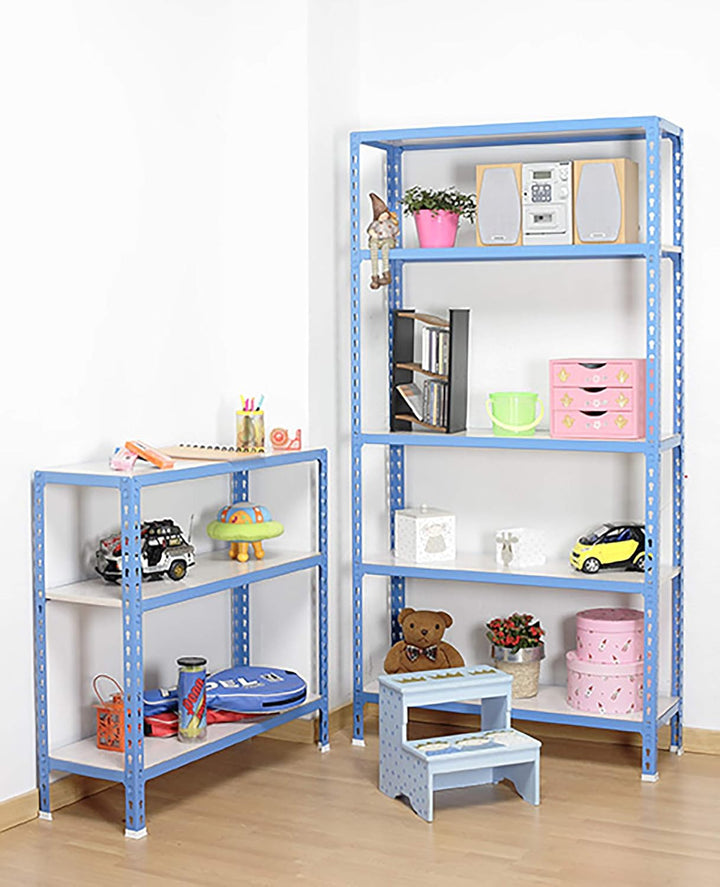 SimonRack Schwerlastregal, Lagerregal, 90x100x50 cm, Metallregal, Kellerregal, Biegestelle 180 kg, 3
