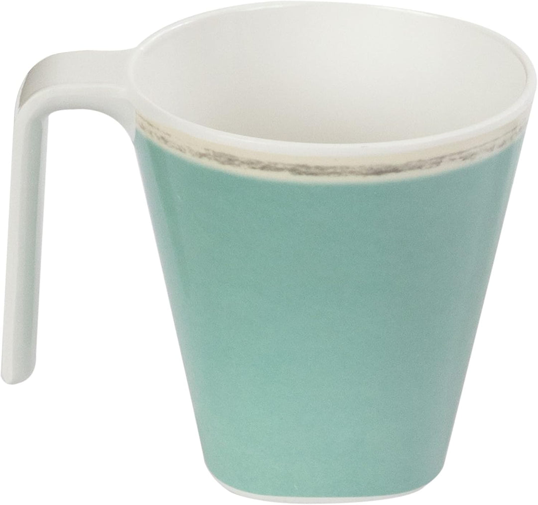 Melamin Camping Tassenset pastellgrün 2 Tassen 350ml Geschirr Personen, 2 Tassen