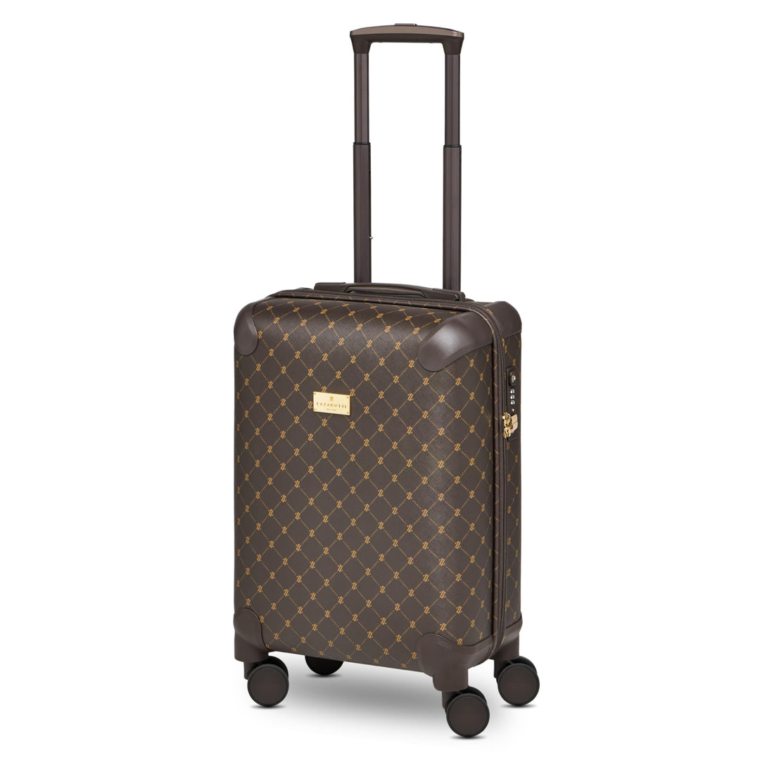 Lazarotti Kleiner Kabinen-Koffer|Cabin-Trolley 38 x 22 x 55 cm | leichtes hybrides Material mit Logo