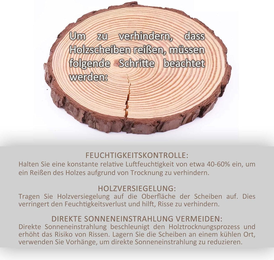 Holzscheiben 7-8 cm zum Basteln, 45 Stücke Baumscheiben ca. 0,5 cm dick, für Weihnachtsdeko, Kunst,