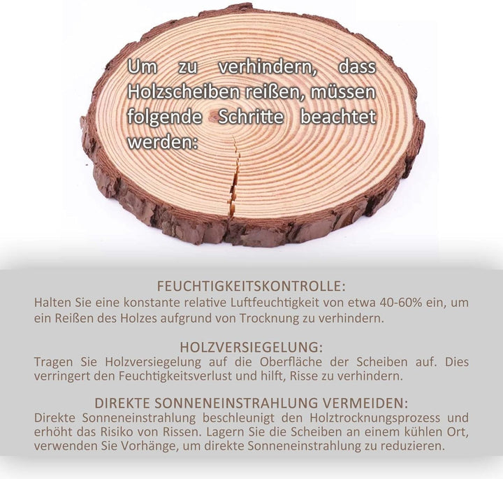 Holzscheiben 7-8 cm zum Basteln, 45 Stücke Baumscheiben ca. 0,5 cm dick, für Weihnachtsdeko, Kunst,
