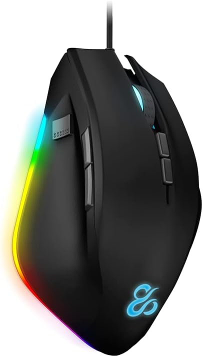Newskill Gaming-Maus Habrok mit optischem Sensor (16000 DPI), seitlicher Sniper Taste und RGB-Beleuc