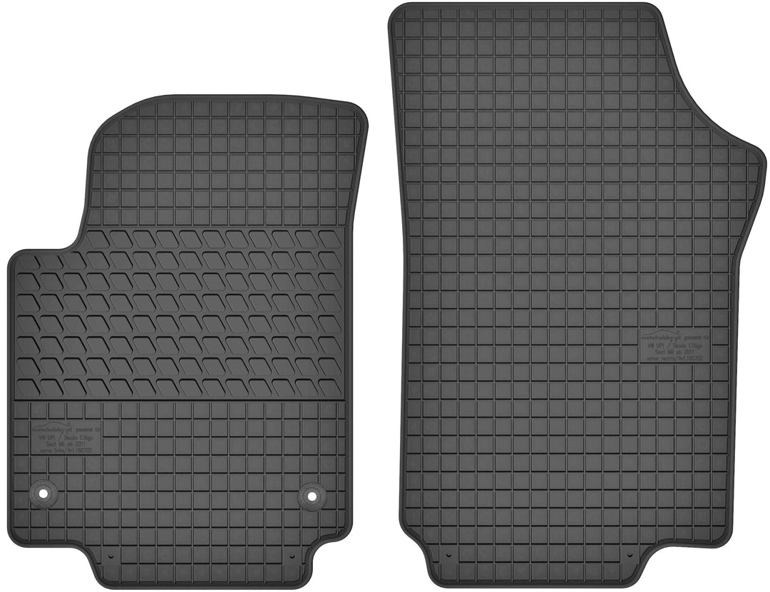 Motohobby Gummimatten Vorne Gummi Fussmatten Satz für Skoda Citigo/Seat MII/VW Volkswagen UP! (ab 20