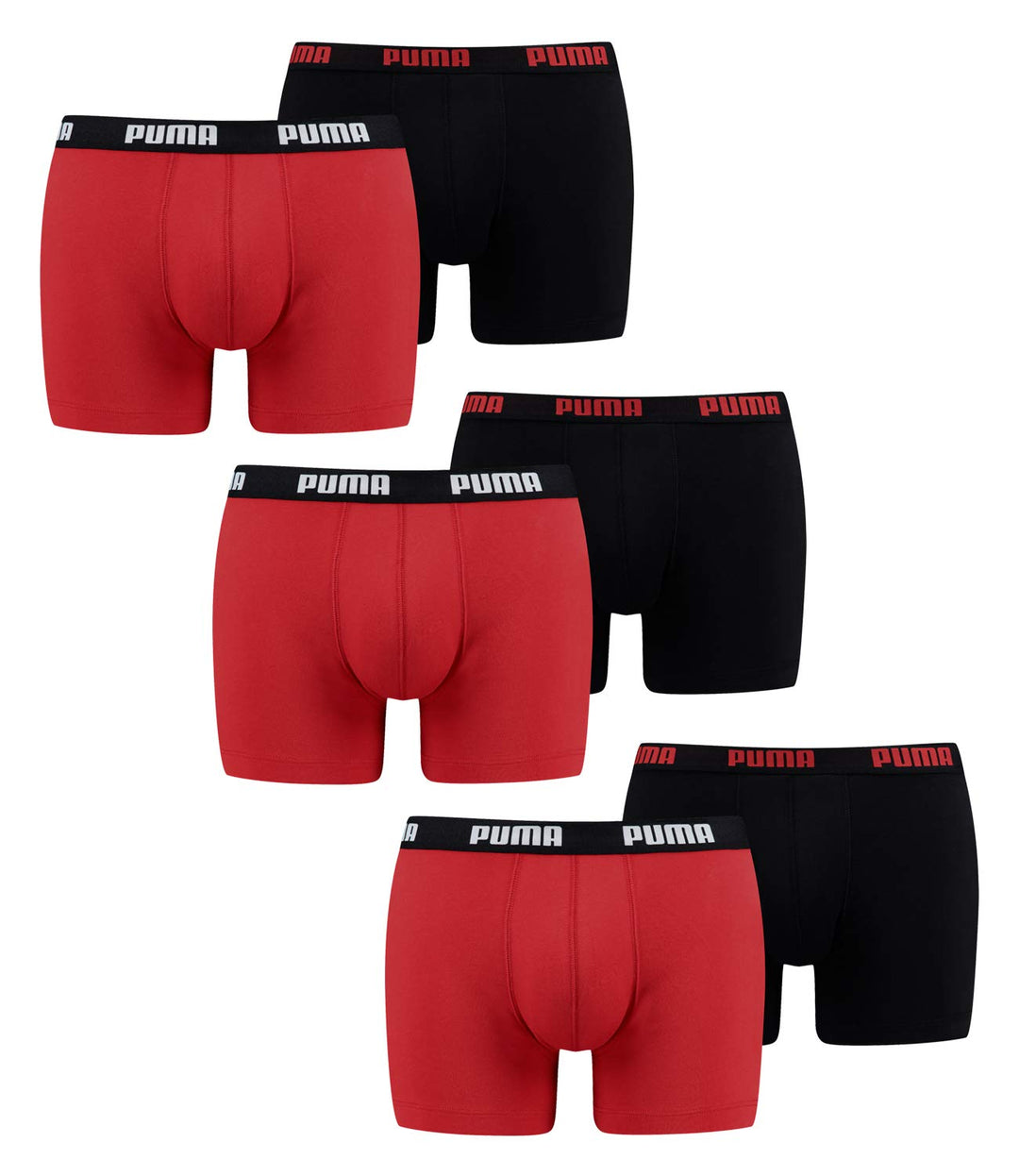 PUMA Herren Basic Boxer Unterwäsche, 786 - Red / Black, XXL