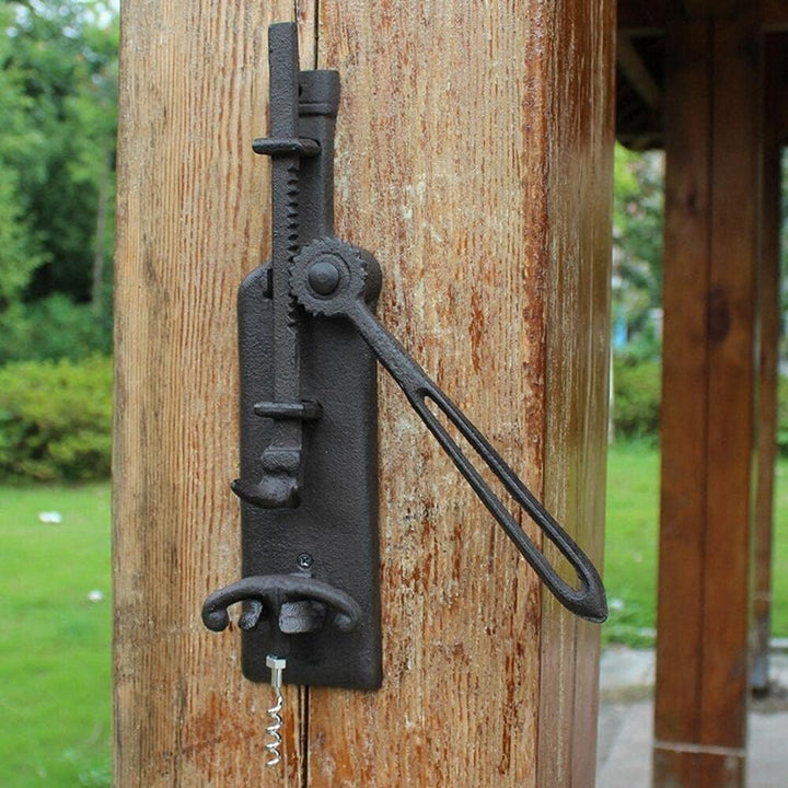 AFUDER An der Wand Montiert Weinöffner Europäisches Retro-Gusseisenhandwerk für den Hausgebrauch Kor