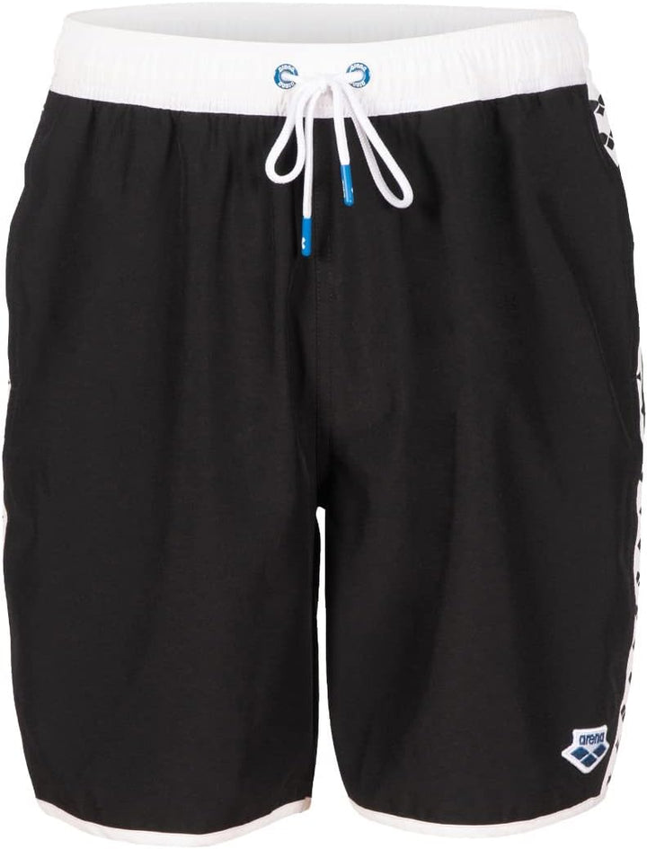 ARENA Herren M Icons Team Stripe Boxer Swim Trunks S Black-white, S Black-white