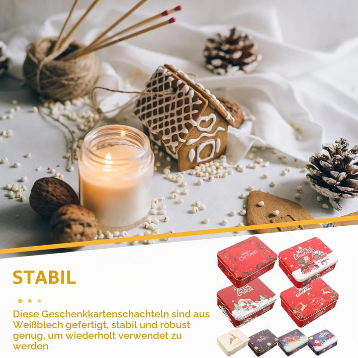 Angoily 8 Stk Geschenkbox Aus Keksdose Aufbewahrungsbehälter Für Süssigkeiten Weihnachtsbonbonglas K