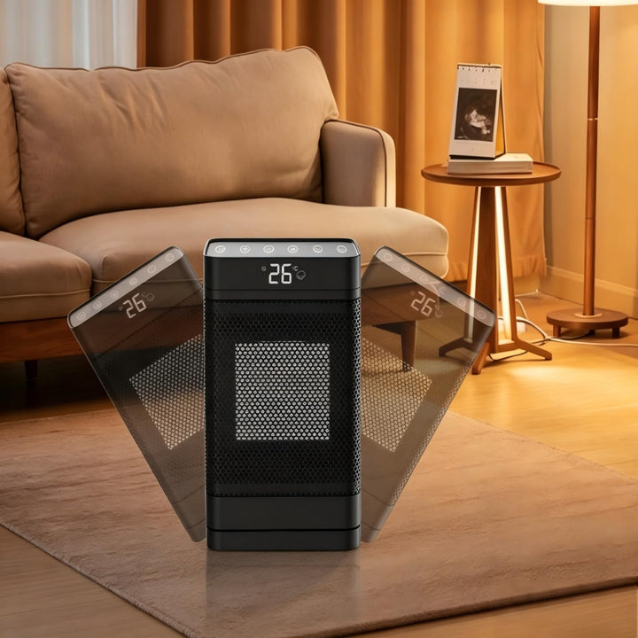 Heizlüfter 1500W，PTC Keramik Heizlüfter Energiesparend Leise mit ECO Modus,4 Heizmodi mit 70 ° Oszil