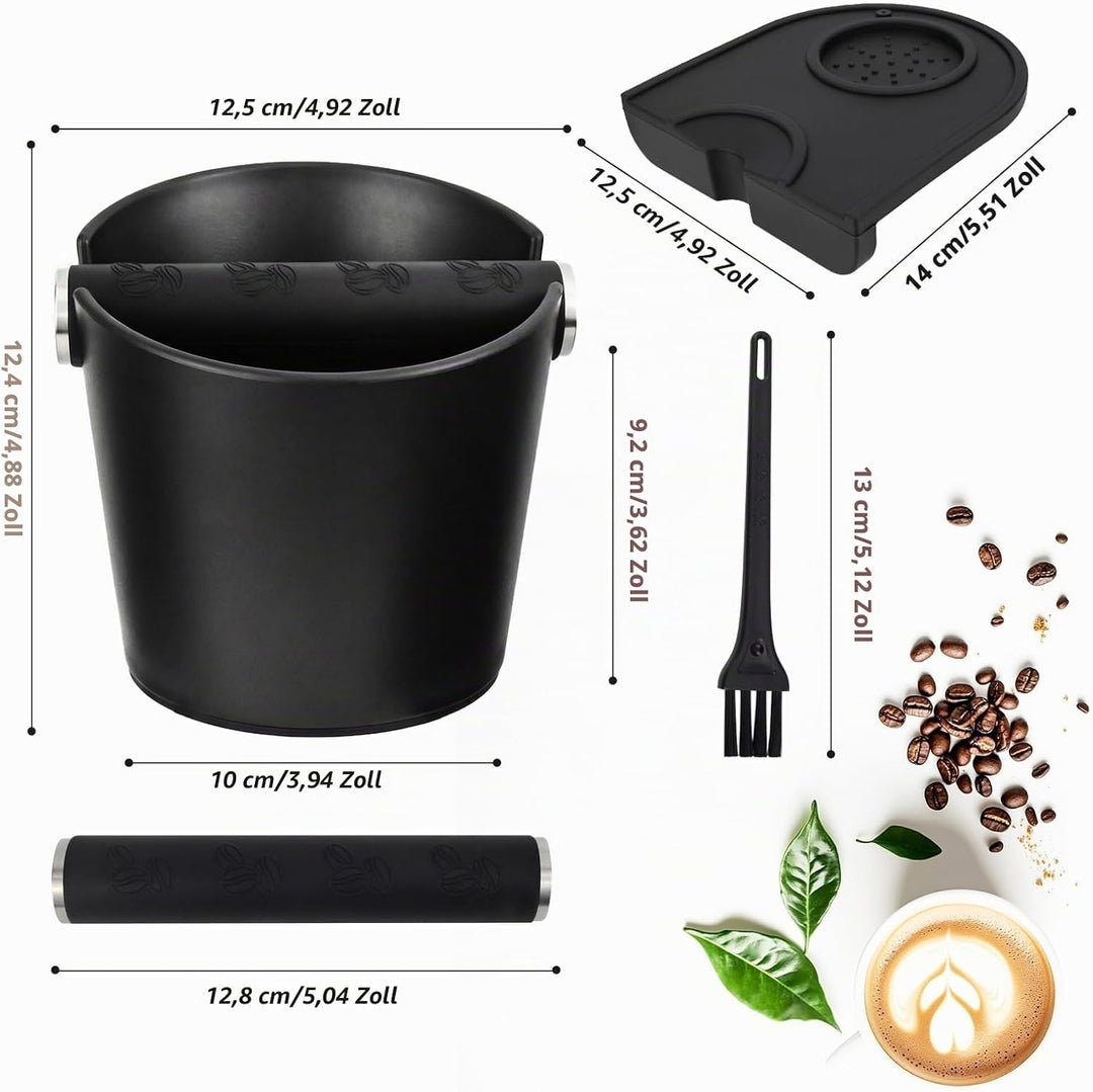 Abklopfbehälter für Siebträger Espresso Abklopfbehälter Knock Box Kaffeesatz Behälter mit Abnehmbare