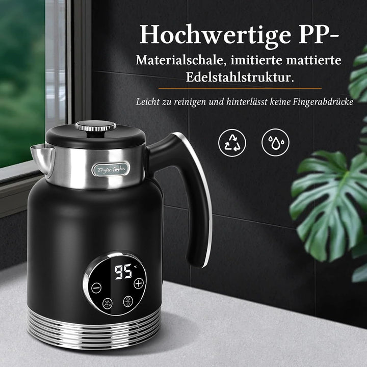 Taylor Swoden 2200W Wasserkocher Schnellaufheizender mit Temperatureinstellung, 40-100°,Elektrischer
