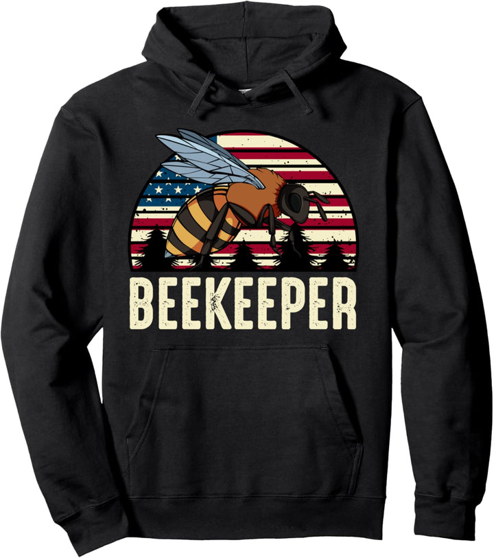 4 Juli Beekeeper Imker Bienenzüchter Amerikanische Flagge Pullover Hoodie
