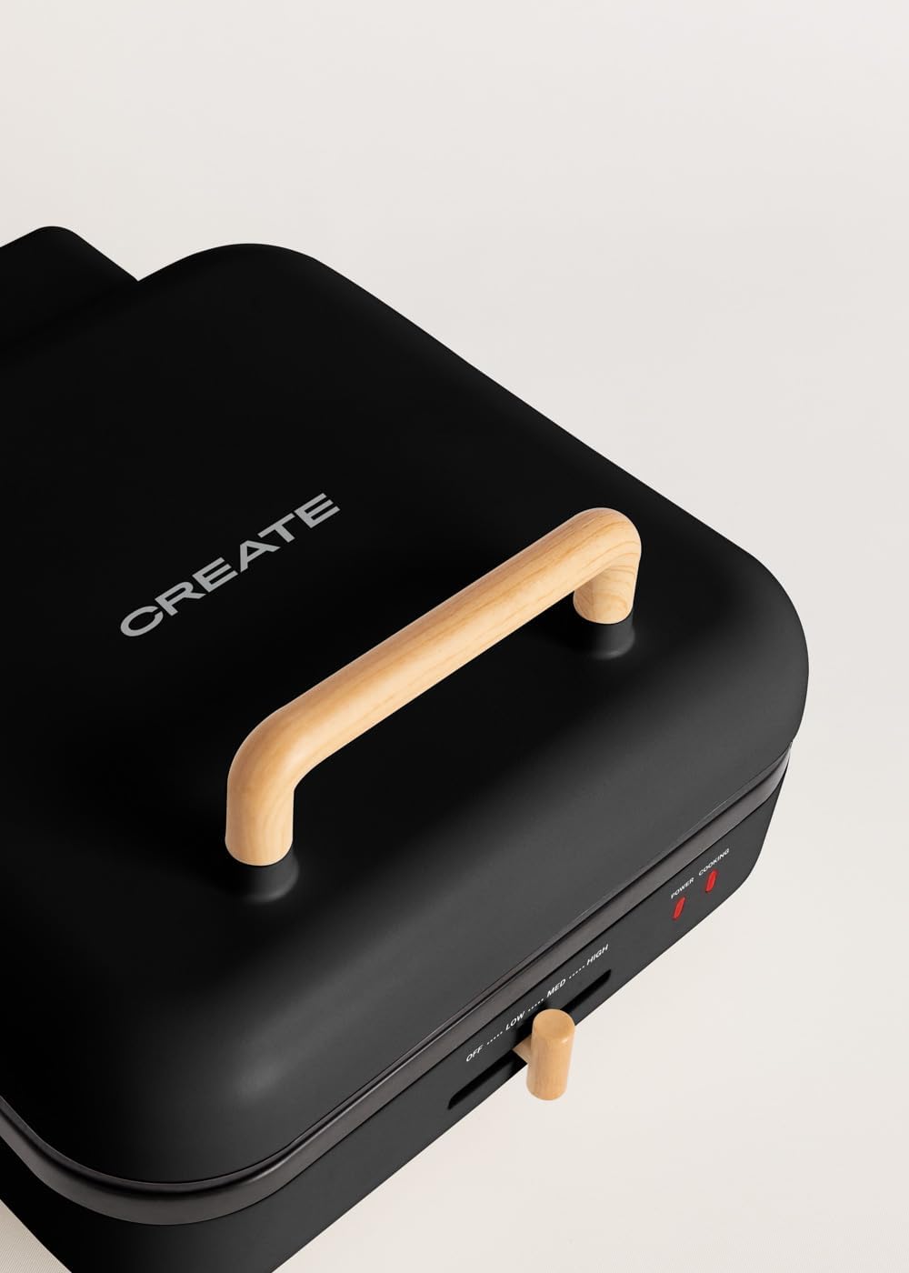 CREATE/STONE STUDIO PRO/Multifunktionsgrill mit 180º Öffnung Schwarz/Temperaturregelung, Antihaftbes